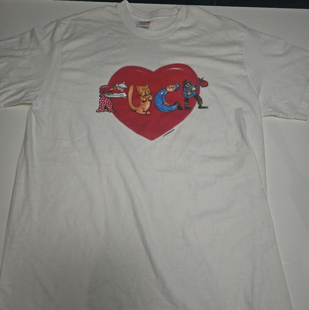 Supreme White F*CK love Tee